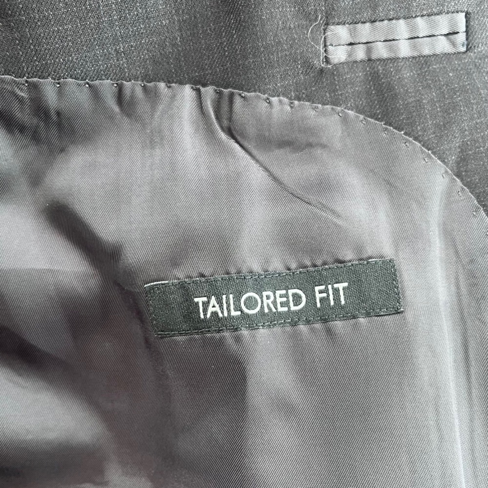 Jos. A. Bank Signature Collection Wool Suit 41L 35W Charcoal Grey Micro Check - Picture 14 of 16
